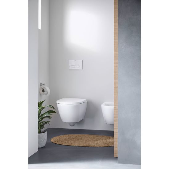 Set WC-Becken mit Absenkautomatik-Sitz Duravit D-Neo 45770900A1, Unterputzrahmen Duravit DuraSystem WD1011000000, WD5001031000