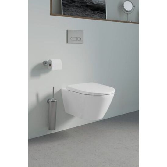 Set WC-Becken mit Absenkautomatik-Sitz Duravit D-Neo 45770900A1, Unterputzrahmen Duravit DuraSystem WD1011000000, WD5001031000