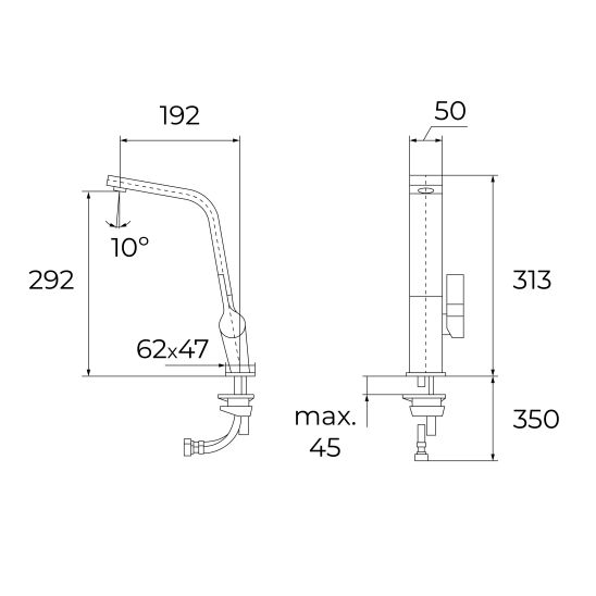 Set Stahlspüle mit Siphon Teka Flexlinea 115000024, Küchenarmatur Teka ICC 116030005