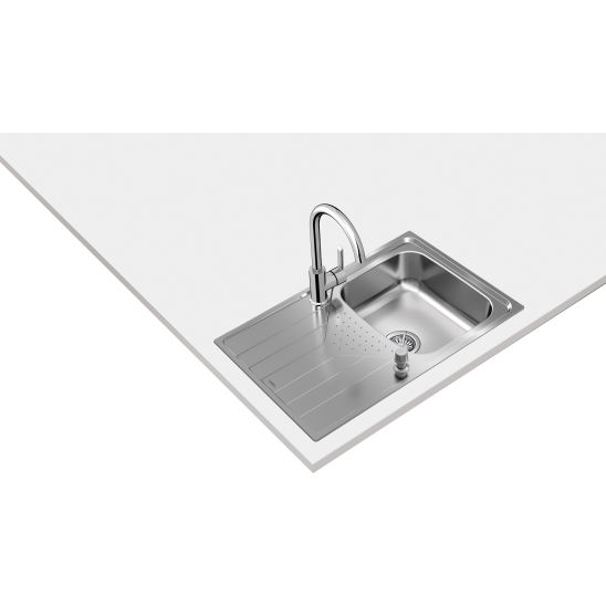 Set Stahlspüle mit Siphon Teka Universe 115110011, Küchenarmatur Teka IN 469781200