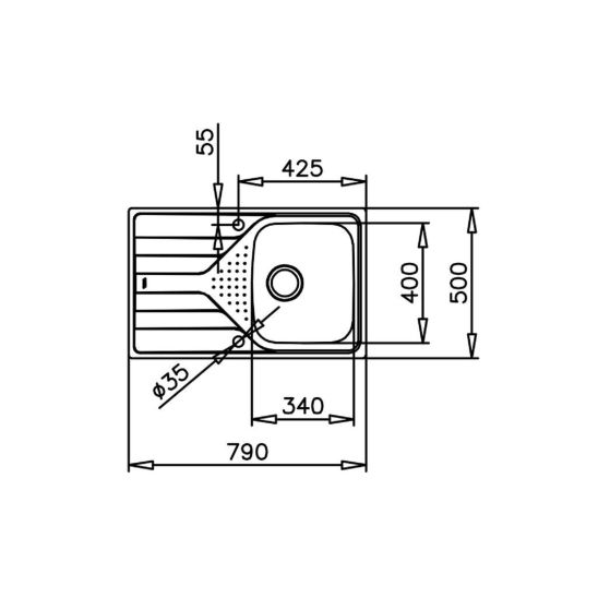 Set Stahlspüle mit Siphon Teka Universe 115110011, Küchenarmatur Teka IN 469781200