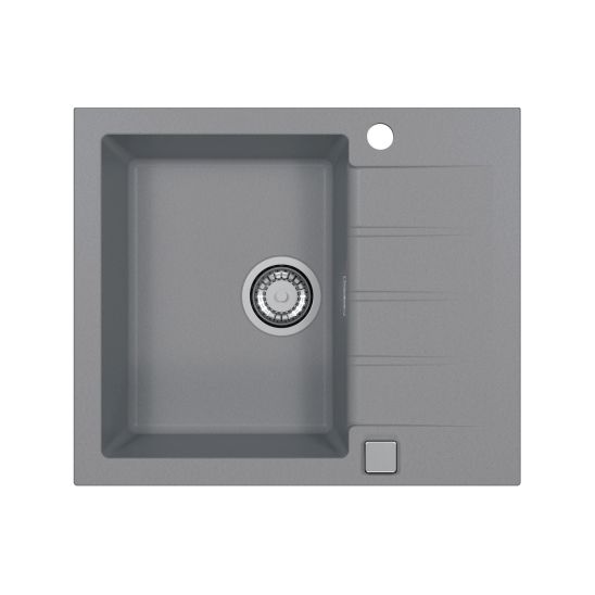 Set Granitspüle Alveus Cadit 1132020, Küchenarmatur Alveus Delos 1129019