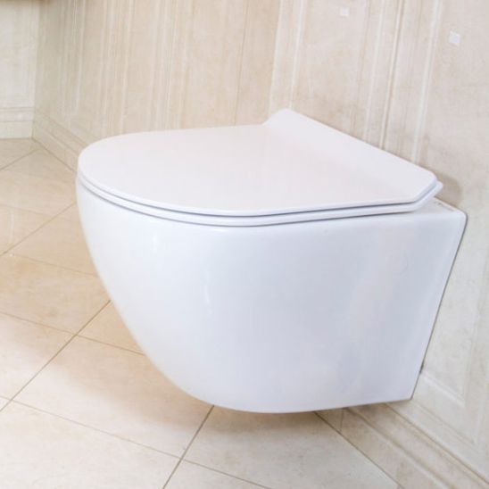 Set WC-Becken mit Absenkautomatik-Sitz LaVita Sofi Slim 5908211401461, Unterputzrahmen Tece Base 9400407, 9240407