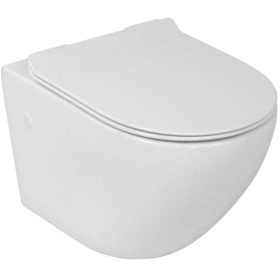 Set WC-Becken mit Absenkautomatik-Sitz LaVita Sofi Slim 5908211401461, Unterputzrahmen Tece Base 9400407, 9.240.401