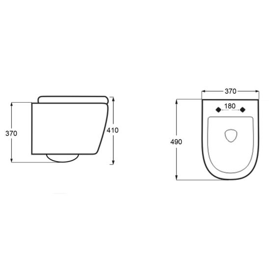 Set WC-Becken mit Absenkautomatik-Sitz LaVita Sofi Slim 5908211401461, Unterputzrahmen Tece Base 9400407, 9.240.401