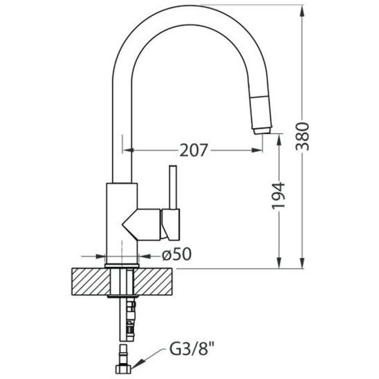 Set Granitspüle Alveus Cadit 1132030, Küchenarmatur Alveus Delos 1129019