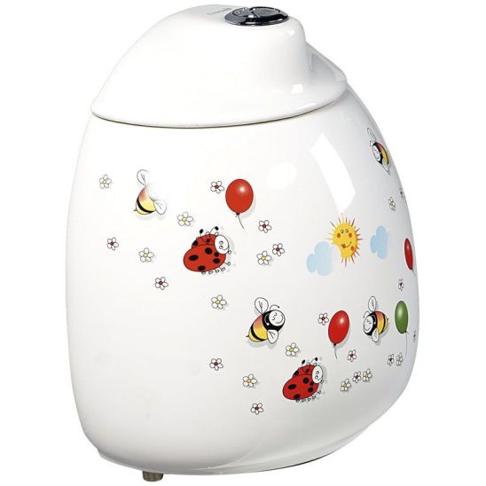 Set Kompakte Toilettenschüssel Creavit Kid CK310.11CB00E.FF00, Universaltank Creavit Kid CK400.00CB00E.FF00, KC0802.01.1, IT1025