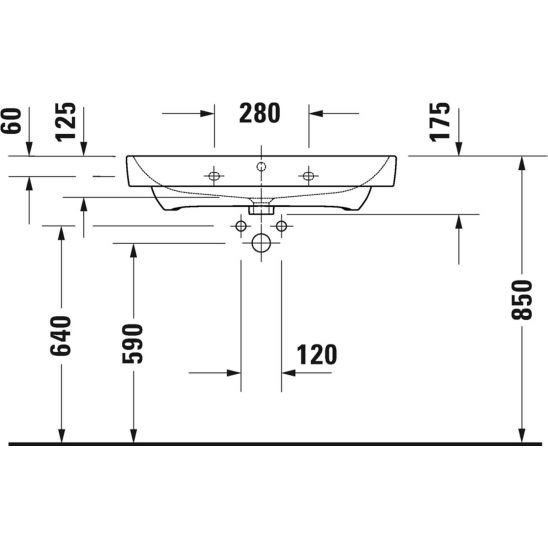 Set Kabinett Duravit No. 1 N14283018180000, Waschbecken Duravit No. 1 23758000002