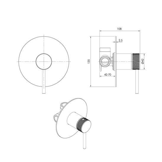Set Duschbatterie Ksuro 01 12000010, Handbrause Ksuro One Click 16003010, 19002010, 37200100