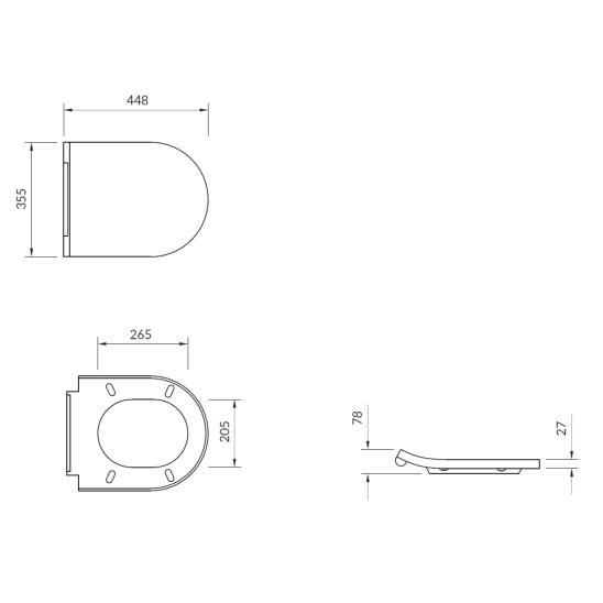 Set WC-Becken Cersanit Inverto K671-001-ECO, Toilletensitz Cersanit Inverto K98-0187-ECO