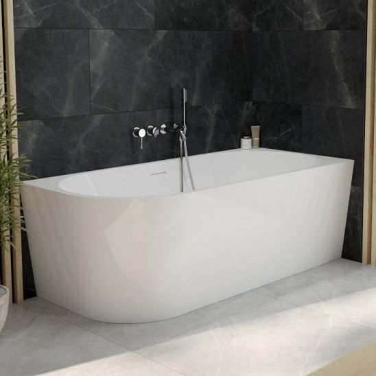 Set Eckbadewanne Oltens Delva 11001000, Verschlusskappe Oltens 09002000