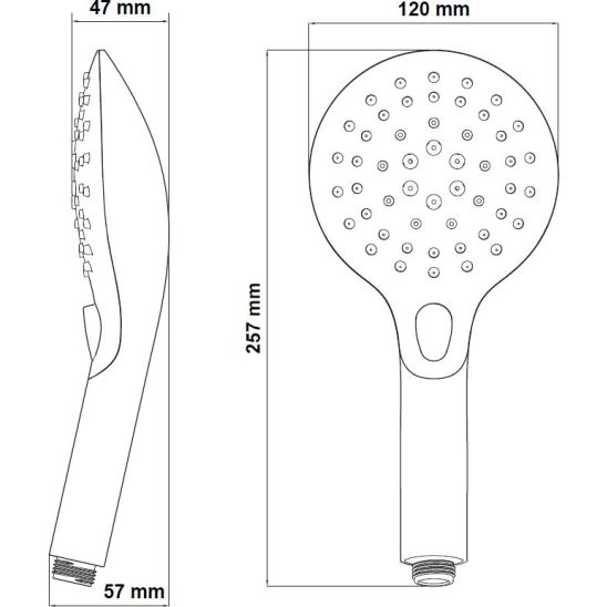 Set Badewannen- und Duscharmatur Hagser Della HGR90000034, Handbrause Hagser Andrea HGR19000037, HGR31000037, HGR25000037