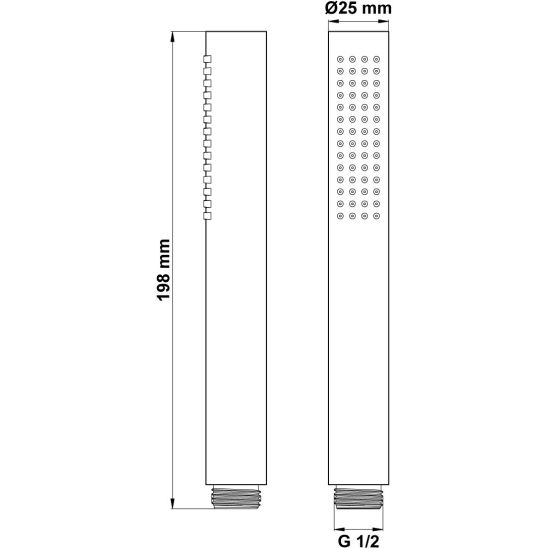 Set Handbrause Hagser Mia HGR70000037, Duschschlauch Hagser Ute HGR15000037, HGR90000037