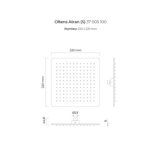 Set Badewannen- und Duscharmatur Oltens Onega 34602100, Kopfbrause Oltens Atran 37005100, 39401100, 39303100, 37103100, 37200100
