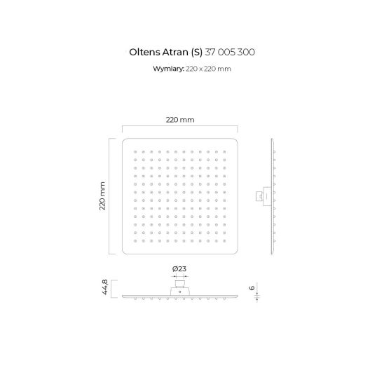Set Badewannen- und Duscharmatur Oltens Gota 34101300, Kopfbrause Oltens Atran 37005300, 39401300, 39303300, 37103300, 37200300