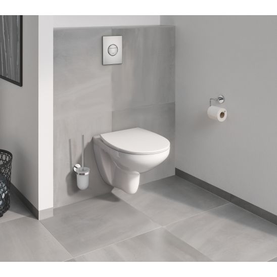 Set Unterputzrahmen Grohe Rapid SL 38827000, WC-Becken mit Absenkautomatik-Sitz Grohe Bau Ceramic 39899000