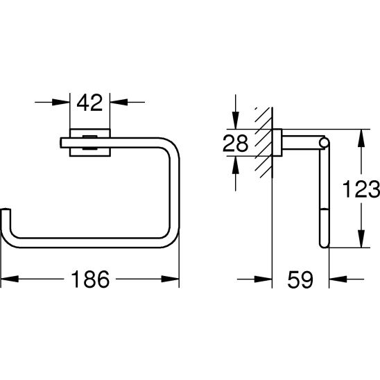 Set Klobürste Grohe Essentials 40513AL1, Betätigungsplatte Grohe Skate 38732AL0, 40510AL1, 40507AL1, 40508AL1, 40511AL1, 40372001