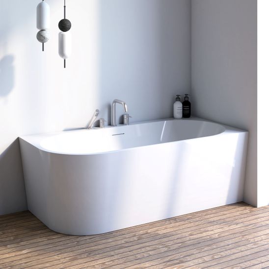 Set Eckbadewanne Oltens Hulda 11002000, Verschlusskappe Oltens 09002800