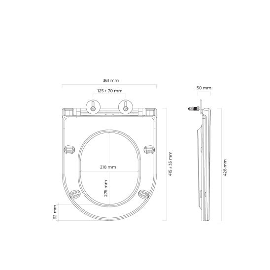 Set WC-Becken Oltens Hamnes 42519000, Toilletensitz Oltens Hamnes 45111000