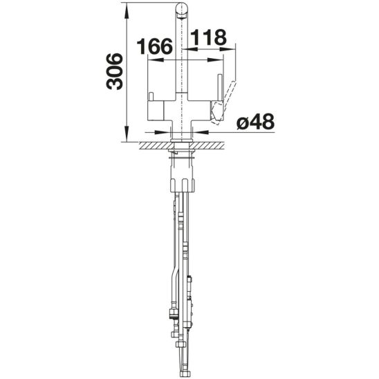 Set Küchenarmatur Blanco Fontas II 526692, Flüssigkeitsspender Blanco Lato 526699