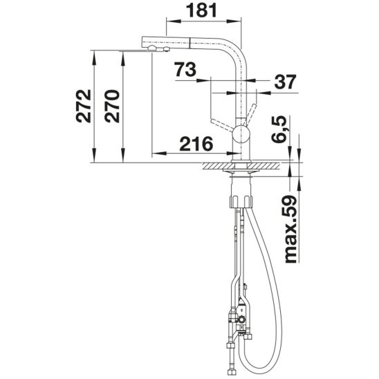 Set Küchenarmatur Blanco Fontas II 526692, Flüssigkeitsspender Blanco Lato 526699