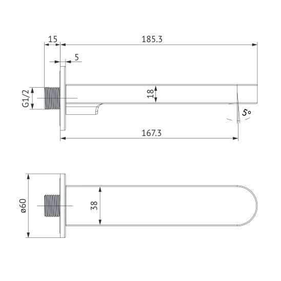 Set Badewannen- und Duscharmatur Cersanit Inverto S951-285, Duschset Cersanit Inverto S951-710, S951-555