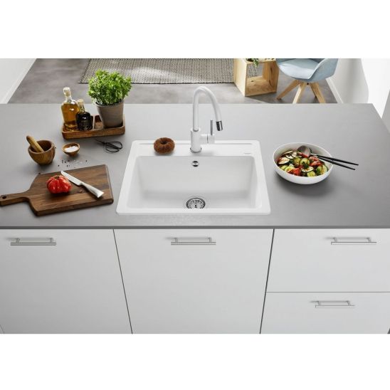 Set Granitspüle Blanco Legra 6 526084, Küchenarmatur Oltens Litla 35204300