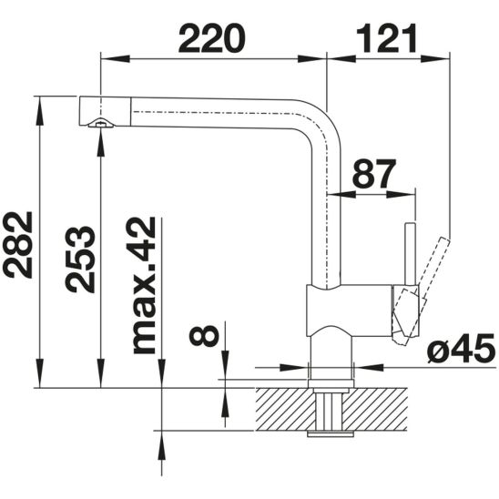 Set Küchenarmatur Blanco Linus 526683, Granitspüle Blanco Subline 500-U 527794, 207423