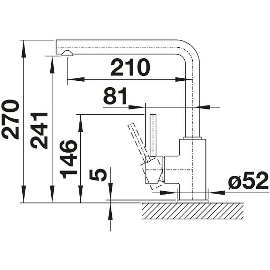 Set Granitspüle Blanco Subline 500-U 527794, Küchenarmatur Blanco Mila 526657, 207422
