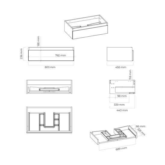 Set Kabinett Oltens Vernal 61000700, Kabinett Oltens Vernal 60011700, 60010700, 63006700, 63005700