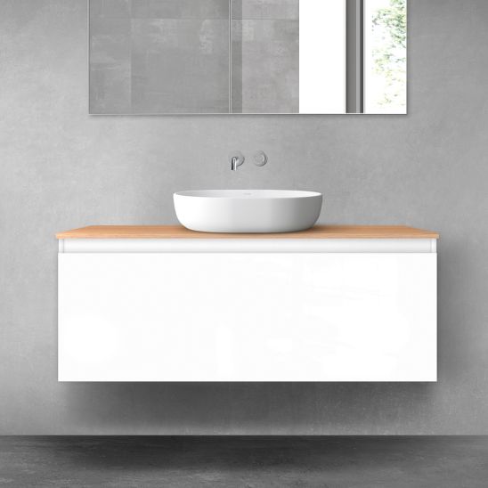 Set Badschrank Oltens Vernal 60016000, Waschtischplatte Oltens Tera 63031990