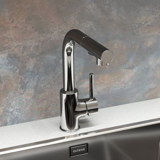 Set Granitspüle Grohe K700 31654AP0, Küchenarmatur Oltens Myvat 35205100