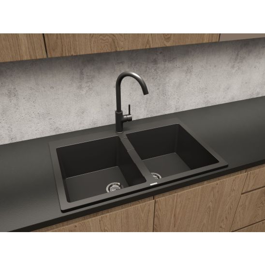 Set Stahlspüle Oltens Stalvask 71101300, Küchenarmatur Oltens Skafta 35206300