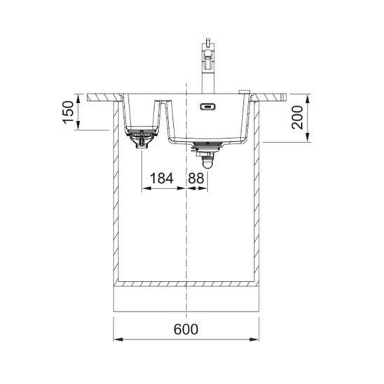 Set Granitspüle Franke Maris 125.0687.269, Küchenarmatur Franke Lina 115.0693.229