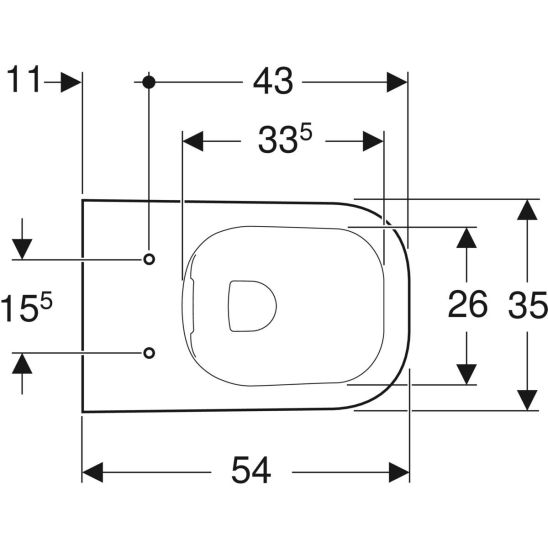 Set WC-Becken Geberit Smyle 500.208.01.1, Toilletensitz Geberit Smyle Square 500.240.01.1