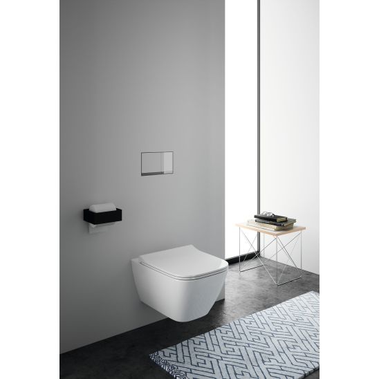 Set WC-Becken Geberit Smyle 500.379.01.1, Unterputzrahmen Geberit Duofix 111.170.00.2, 500.240.01.1
