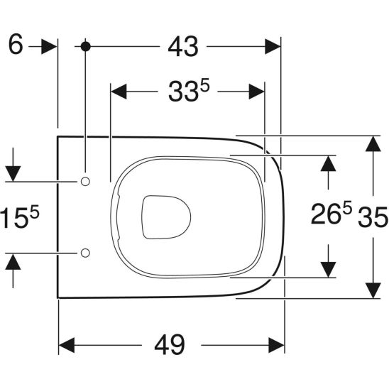 Set WC-Becken Geberit Smyle 500.379.01.1, Unterputzrahmen Geberit Duofix 111.170.00.2, 500.240.01.1