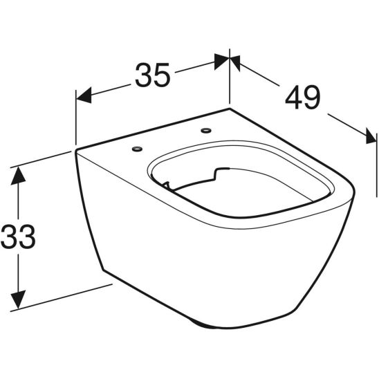 Set WC-Becken Geberit Smyle 500.379.01.1, Unterputzrahmen Geberit Duofix 111.170.00.2, 500.240.01.1