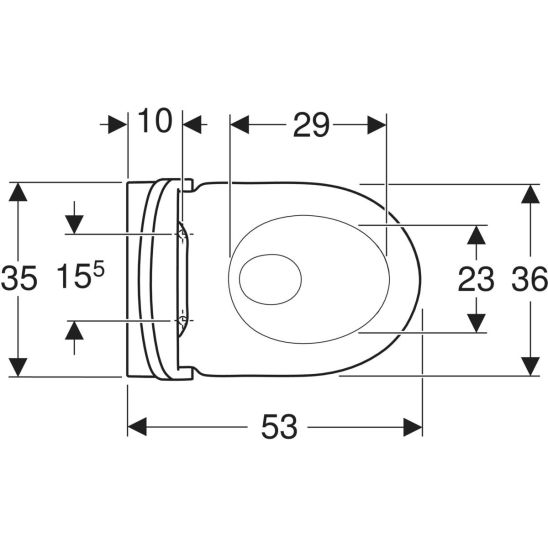 Set WC-Becken mit Absenkautomatik-Sitz Geberit Acanto 502.774.00.8, Unterputzrahmen Geberit Duofix 111.320.00.6, 111.815.00.1, 156.050.00.1