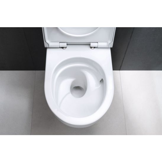 Set WC-Becken mit Absenkautomatik-Sitz Geberit Acanto 502.774.00.1, Unterputzrahmen Geberit Duofix 111.003.00.2, 111.815.00.1, 156.050.00.1
