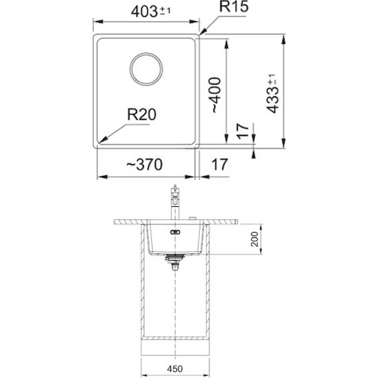 Set Granitspüle Franke Maris 125.0687.248, Küchenarmatur Franke Lina 115.0626.019