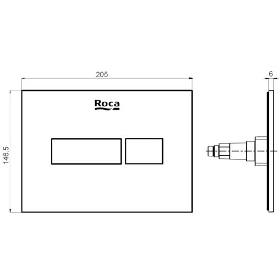 Set WC-Becken Roca Hebe A34H138000, Unterputzrahmen Roca Duplo Nova A890020020, A890220206