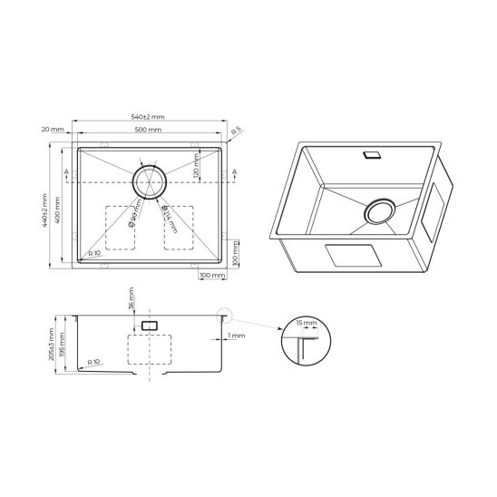 Set Stahlspüle Oltens Hydda 71104100, Reinigungsmittel für Stahlspülen Oltens NanoClean 89600000