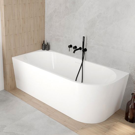 Set Eckbadewanne Oltens Delva 11007000, Badewannenabtrennung Oltens Sela 23202100