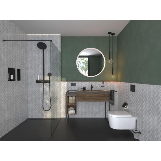 Set WC-Becken Hansgrohe EluPura S 62024450, Toilletensitz Hansgrohe EluPura Original S 60148450