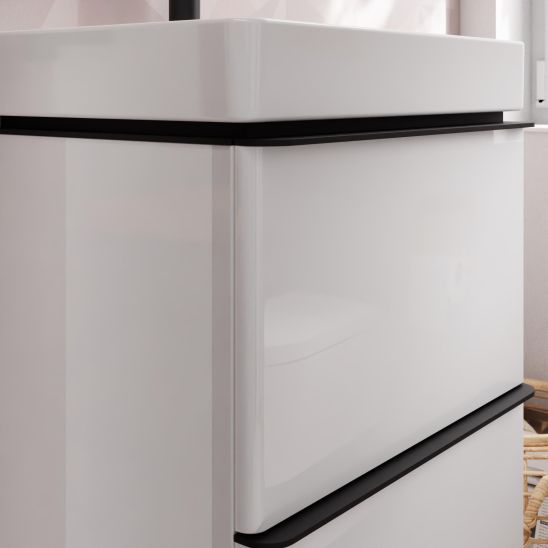 Set Kabinett Hansgrohe Xelu Q 54019670, Waschbecken Hansgrohe Xelu Q 61013450