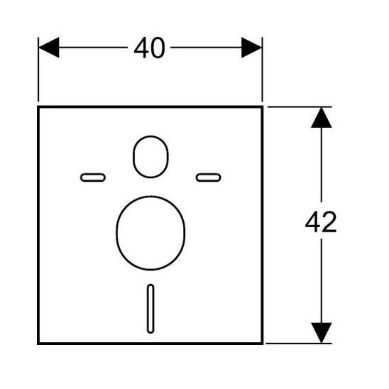 Set WC-Set mit Sitz Geberit Smyle Square 500.683.00.2, Unterputzrahmen Geberit Duofix 111.320.00.6, 111.815.00.1, 156.050.00.1