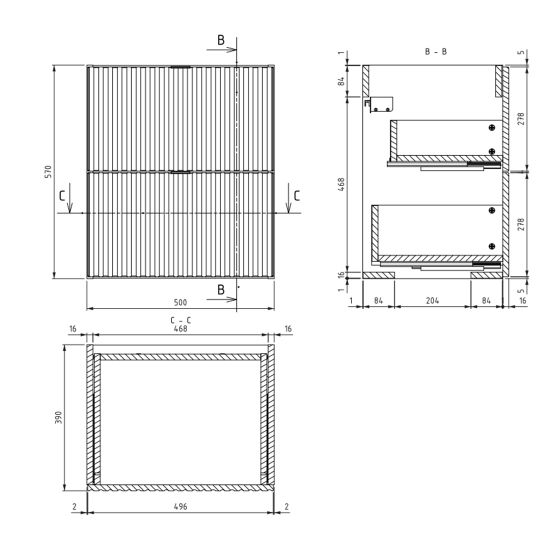 Set Kabinett Comad Line Reed Green LINE REED GREEN D 82-50-2S, Waschbecken Comad Dance White UM2050RBDANCE50DP