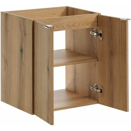 Set Unterschrank Comad Nova Oak NOVA OAK A 82-50-2D, Waschbecken Comad Gaja UN-GAJA35-SW 78570A(35), NOVA WHITE 89-50