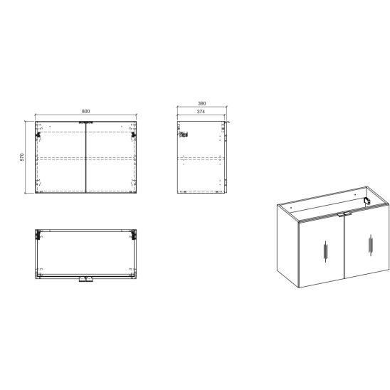 Set Kabinett Comad Nova Oak NOVA OAK A 82-80-2D, Kabinett Comad Nova Oak NOVA OAK A 80-03-2D(W80-01A), NOVA WHITE 89-80, NOVA WHITE 83-27-Q